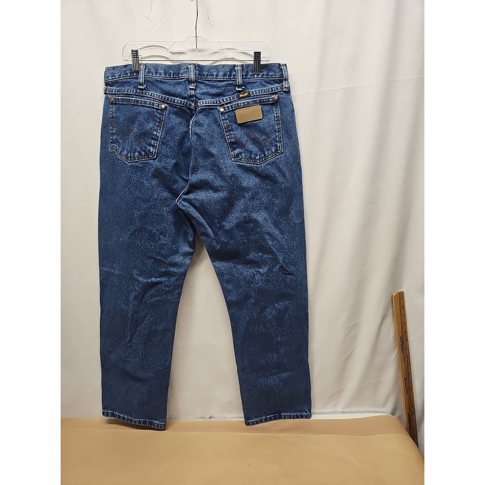 Wrangler Men Blue Cowboy Cut Original Fit Jeans Stonewashed 1013mwzgk Size 36x30 - Picture 10 of 16